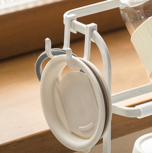 رف تجفيف الأكواب ومجموعة تجفيف أطباق كبيرة من الفولاذ المقاوم للصدأ لرف تجفيف الأطباق مع حامل الأكواب - Product Image 3