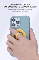 Pegangan Ponsel Magnetik Silikon 360 Derajat Putar, Cincin Penyangga Jari Universal untuk iPhone Samsung, Produsen OEM ODM Cina