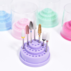 Boîte de rangement pour 48 embouts de perceuse à ongles, en plastique, avec couvercle transparent anti-poussière, grande capacité, support de présentation pour lime électrique de manucure, outil de salon - Product Image 5