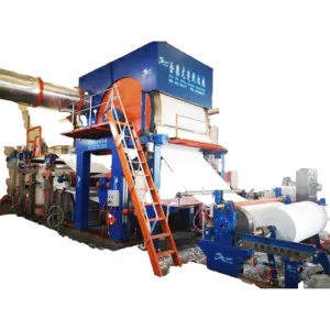 Máquina de fabricación de rollos de molino de papel higiénico a pequeña escala 3TPD en Pakistán con manta de fieltro de prensa rebobinadora de papel
