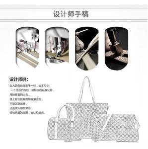 Lots de six sacs pour femmes en gros, sacs à main décontractés de style classique, sacs multifonctionnels en PU pour femmes pour le quotidien et l'extérieur, 6810 - Product Image 2