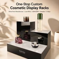 Présentoir cosmétique de luxe en acrylique écologique et recyclable, boîte de présentation de table polie pour salons de beauté et usines de vente au détail