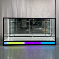 Vitrine d'exposition en verre arc-en-ciel réglable HiKUYA de 4/6 pieds avec porte coulissante, vitrine durable pour boutique de tabac