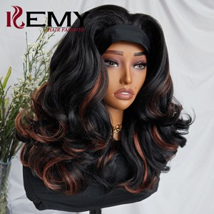 Parrucche sintetiche con fascia per capelli Latisha, texture Yaki completa, fibra resistente al calore, realizzate a macchina, parrucche sintetiche convenienti per donne di colore - Product Image 3