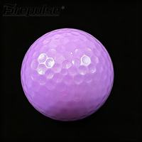 Lot de 2 balles de golf Tour, surface brillante Surlyn, compression 85, couleur violette nacrée, balles de compétition, logo personnalisé, OEM disponible
