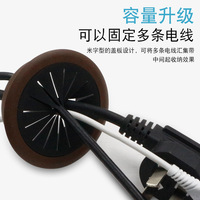 Couvercle de trou de câble rond en plastique ABS, anti-poussière, antidérapant, pour bureau, ordinateur, accessoire de gestion des câbles