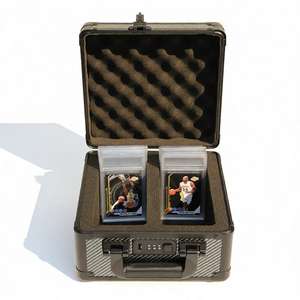 <span class=keywords><strong>Valise</strong></span> de rangement personnalisée en aluminium à 2, 3 ou 4 rangées pour cartes gradées BGS, <span class=keywords><strong>PSA</strong></span>, SGC – Qualité supérieure, différentes couleurs, serrure à code TSA - Product Image 2