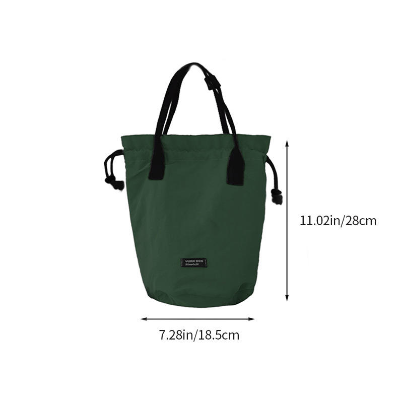 สีเขียวเข้ม - ไนลอนหนา กันน้ำ พร้อมดีไซน์สีตัดกัน