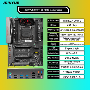 Scheda Madre ATX JGINYUE X99 <span class=keywords><strong>TI</strong></span> D3 PLUS Supporta LGA211-3 Pin E5 2678V3/E5 2696V3/E5 2676V3 Max 128G RAM per Desktop - Product Image 2