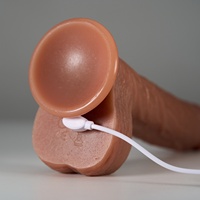Medizinisches Flüssigsilikon Elastischer Doppelschichtiger Vibrator mit Starker Saugkraft Fernbedienung Heizfunktion
