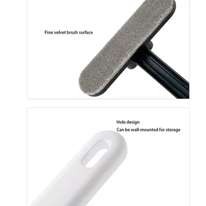 Multifunctional Long Handled Window Glass Cleaning Brush Wet/Dry Dual-Use Soft Nylon Bristles Eco-Friendly for <b>Sofa</b> <b>Pet</b> Cleaning - Product Image 4