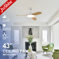 Ventilateur de plafond intelligent 1stshine avec lumière LED, compatible avec l'application Wifi et la commande vocale, pales en ABS, efficace et de qualité supérieure pour la maison