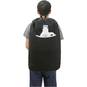 Oxford Large Capacity Front Drawstring <strong>Laundry</strong> Basket <strong>Black</strong> Washable and Adjustable <strong>Bin</strong> - Product Image 6