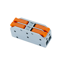 Konektor Kabel Nilon Tahan Api Seri FUSHDE R2601-1P IP66 250V 32A Blok Terminal Inline Kontak Tembaga Murni Kuningan