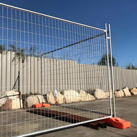 Clôture temporaire en acier au carbone à installation rapide, revêtement en poudre, sécurité domestique, norme australienne