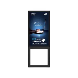Floor standing high brightness outdoor IP66 LCD display exterior touch screen outdoor digital signage totem