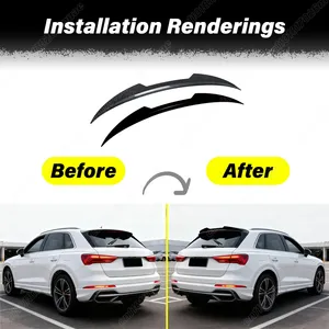 สำหรับรถยนต์ Q3 F3 SUV ปี 2019 2020 2021 2022 2023 2024 ชุดอุปกรณ์ตกแต่งสปอยเลอร์หลังคาท้ายรถ - Product Image 2