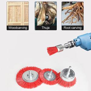 <span class=keywords><strong>Brosse</strong></span> à rouleau abrasive en nylon de 25 mm avec tige hexagonale de 1/4 po pour <span class=keywords><strong>perceuse</strong></span>, <span class=keywords><strong>brosse</strong></span> à roue en nylon pour le <span class=keywords><strong>nettoyage</strong></span> de la rouille du bois, outil de débavurage - Product Image 5
