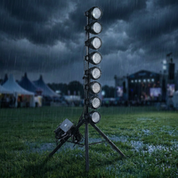 Barre de lumière LED stroboscopique 800W Amber+Warm White+RGB, IP66 Pro, étanche, effet clignotant pour DJ, concert, scène