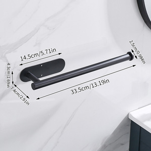 Stainless Steel Wall-Mounted Toilet <b>Paper</b> Roll Holder Waterproof Eco-Friendly for Hotel Use Contemporary Design - Product Image 4
