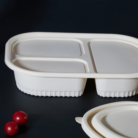 Compartmented Trays 32 Oz Deli Container With Lid Plastic Hinged Food Containers