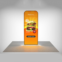 Caja de Luz LED de Fácil Montaje, de Tela, de Doble Cara, de 3 pies, para Stands de Ferias Comerciales