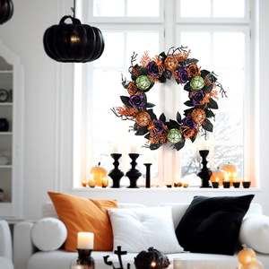 Guirnalda <span class=keywords><strong>de</strong></span> Halloween hecha a mano con telaraña y ramas secas, adorno colgante para fiestas <span class=keywords><strong>de</strong></span> Halloween, nueva guirnalda <span class=keywords><strong>de</strong></span> Halloween - Product Image 4