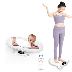<span class=keywords><strong>120Kg</strong></span> 디지털 아기 체중계 LED 디스플레이 전체 복근 디자인 이동식 기능 배터리 신장 측정 앱 포함 - Product Image 1