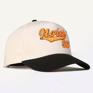 Casquette de baseball structurée à 5 panneaux, unisexe, bicolore, personnalisable, brodée à la main, pour l'extérieur, toutes saisons, style décontracté, motif fruits, vente en gros - Product Image 4