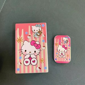 Caja de cigarrillos sangmi Hello Kitty y encendedor Rosa llama encendedor trinchera encendedor con caja de cigarros - Product Image 1