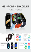 Jam Tangan Pintar Yuniq M8 Layar Sentuh Penuh Tahan Air IP67 Pelacak Detak Jantung dan Tidur Pedometer Olahraga Luar Ruangan Jam Alarm Silikon