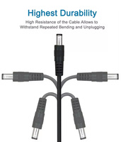 Usine personnalisée haute qualité 5V à 9V 12V USB a mâle à DC 5.5mm * 2.1mm mâle câble de convertisseur de suralimentation pour appareil électrique