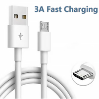 Kabel Micro USB V8 untuk Transfer Data dan Pengisian Daya USB 2.0, Kabel Charger Micro USB untuk Ponsel