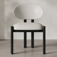 Fauteuil d'appoint de luxe en cuir et bois, style nordique moderne, rétro et antique, pour salon, salle d'attente ou comme chaise de salon