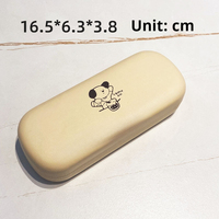 Boîte à lunettes portable transparente anti-pression et anti-casse pour chiots, motif dessin animé, vente en gros pour fabricants