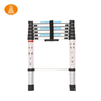 Échelle télescopique pliable portable en aluminium de 2m/2,6m/2,9m/3,2m/3,8m/4,4m pour une utilisation en extérieur et en intérieur