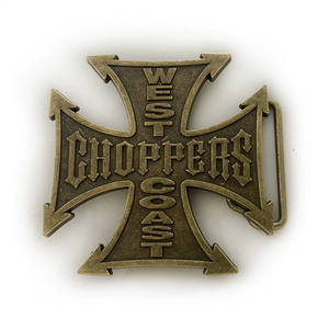 Hebilla de Cinturón Premium Vintage de Aleación con Forma de Cruz y Letras West Coast Choppers - Product Image 3
