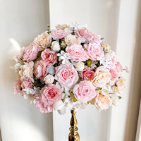 Boule de fleurs artificielles pour mariage, décoration de centre de table, boule de fleurs en soie faite à la main pour la décoration d'événements de mariage