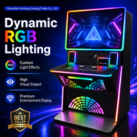 Lumière RVB 22. Borne d'arcade sur pied avec écran tactile de 27 pouces, accepteur de billets et de pièces, machine de jeu Pot of Gold
