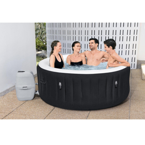 Cómoda <span class=keywords><strong>Piscina</strong></span> de Hidromasaje Inflable, Spa para 4 Personas, Bañera Redonda Grande - Product Image 4