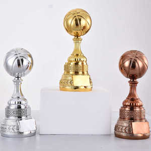 Trofeo di Pallacanestro Americano in Resina, Artigianato in Resina Placcato Oro, Trofeo di Alta Qualità per Competizioni di Campionato - Product Image 6