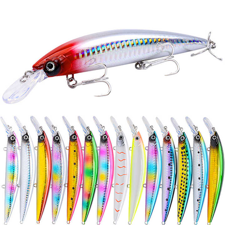 Floating Wobbler Minnow Hard Bait 133mm 38.2g Flounder Sea Bass