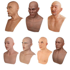 หน้ากากซิลิโคนเต็มใบหน้าผู้ชายหัวล้าน สำหรับงานปาร์ตี้ฮาโลวีน คอสเพลย์ งานแฟนซี ปลอมตัว ปิดบังใบหน้า - Product Image 6