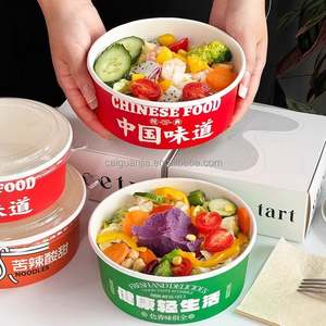 Tazón de Papel para Ensaladas, Tazones Desechables para Servir Ensaladas, Sopas y Más, Duraderos y Resistentes a Fugas - Product Image 1