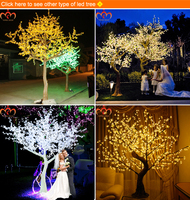 New Style 3 m hoch Faux Pink LED Baum künstliche Sakura japanische Kirschblüte für Hotel oder Home Decoration