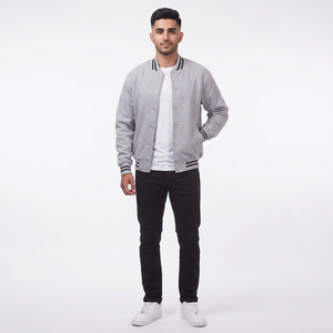 FINER THREADS <b>Custom</b> Men's Winter Varsity <b>Jackets</b> with Personalized Names & Numbers 100% Cotton Embroidered Knitted Fabric - Product Image 1