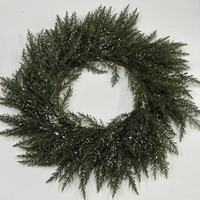 Guirlande de Noël en aiguilles de pin artificielles vertes, qualité supérieure, sur mesure, style mural, pour maison, centre commercial, intérieur