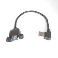 USB 3.0 Ein Verlängerung kabel von Stecker zu Buchse rechtwinkliges Kabel für die Frontplatte montage mit M3-Schrauben