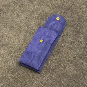 보석 파우치 벨트 시계 스트랩 포장 가방을위한 하이 및 벨벳 블루 쥬얼리 파우치 맞춤형 로고 스웨이드 파우치