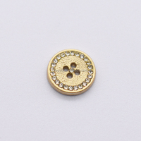 Costume rétro doré à quatre trous Lein Stone Button Tweed avec boutons en métal comme boutons décoratifs pour accessoires vestimentaires